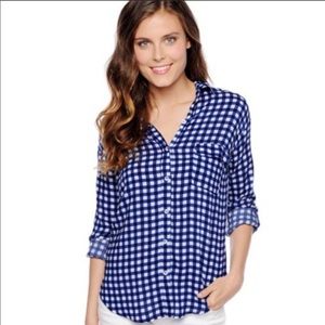 Splendid • Gingham Button Down Blouse • SM